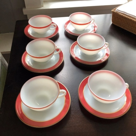 Pyrex Other - Pyrex Flamingo Pink Tea Cup Set Vintage